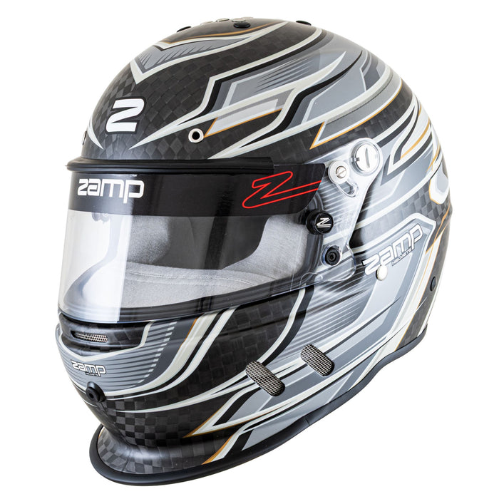 Zamp RZ - 67D Graphics Carbon Dirt Performance Racing Helmet with Color Match Interior - Snell SA2025 - FAST RACER