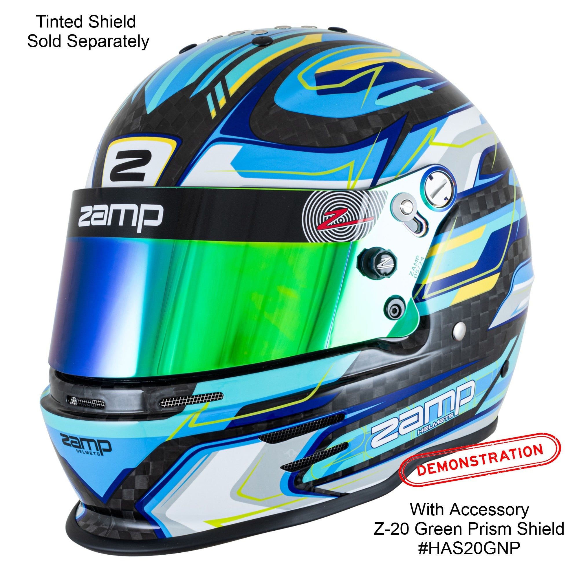 Zamp RZ-48Y Carbon Graphics Youth Racing Helmet FIA/Snell CMR - SFI 24. ...