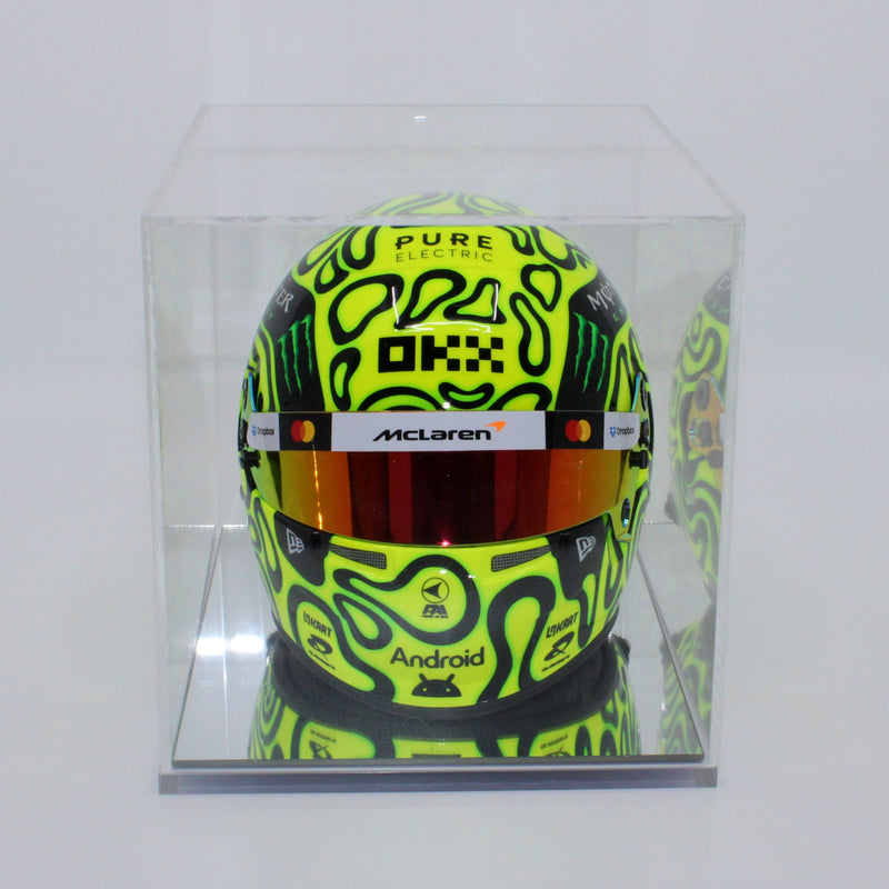 display case for motorcycle helmet Bell Half Scale Mini Helmet Clear Plexiglass Display Case
