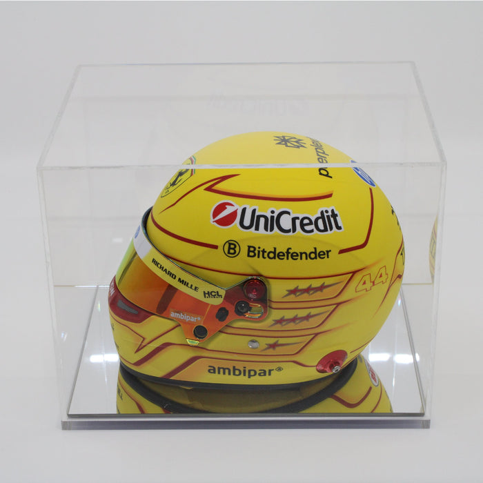 Bell Clear Plexiglass Display Case for 1/2 Scale Collectible Mini Helmet - FAST RACER
