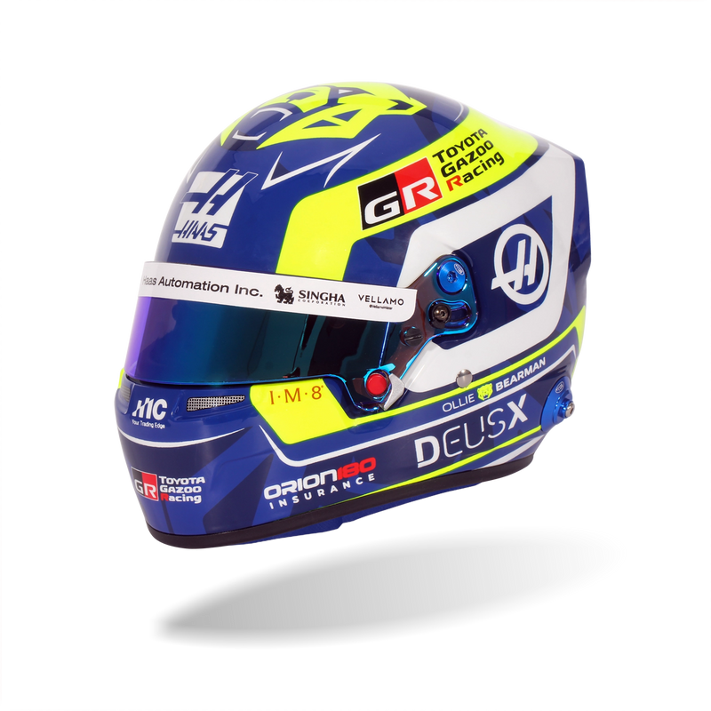 Bell 1:2 Scale F1 Mini Helmet Oliver Bearman / Haas - 2026 F1 Season