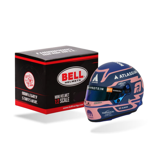 1 2 scale mini helmets arai Bell 1:2 Helmet K1 Signature / 2026 Model 3D Logo Duct with two 10mm holes placed 65mm apart just above the reinforcing Super Fiber Belt Mini Helmets From F1, FE,