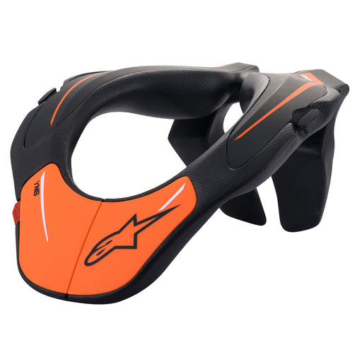 Alpinestars Youth Neck Support For Karting and MX - Black/Orange - Front - Fast Racer