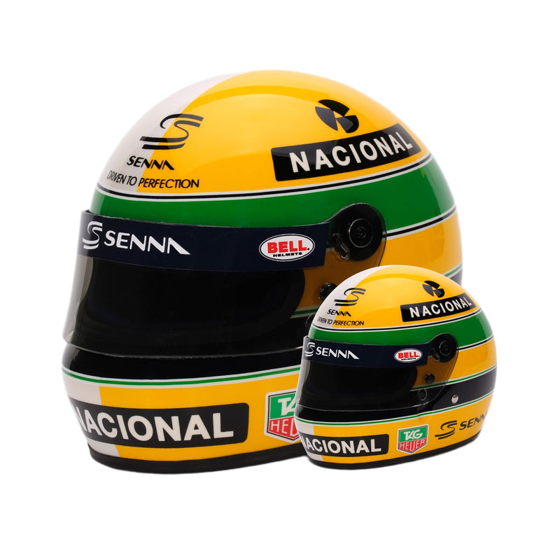 bell half helmets older Bell 1:2 Scale Mini Helmet Replica Ayrton Senna 30 Years Legacy