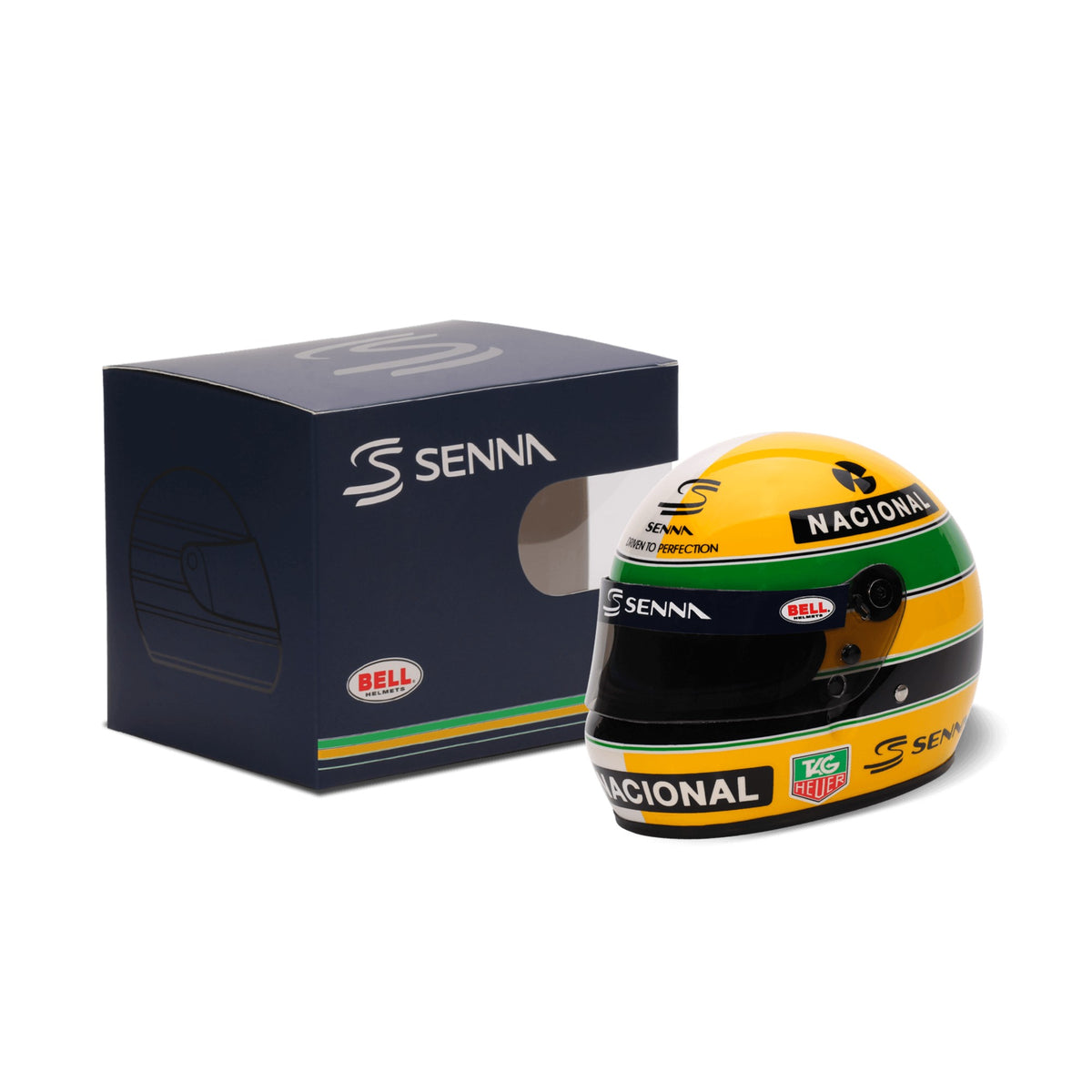 Bell 1:2 Scale Mini Helmet Replica Ayrton Senna 30 Years Legacy
