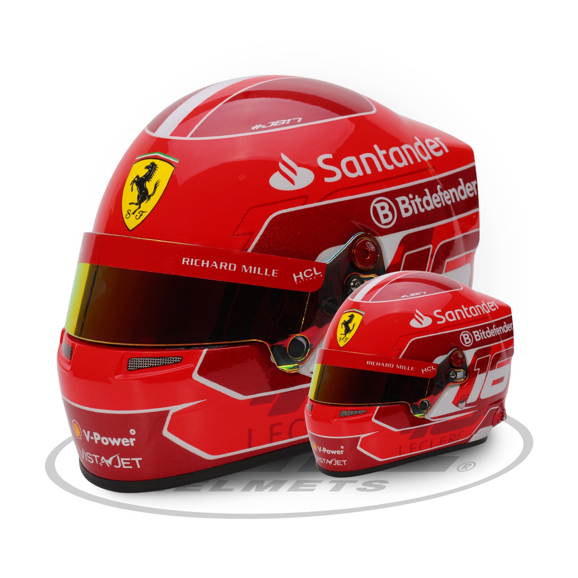 Bell 1:2 Scale Mini Helmet Charles Leclerc 2024 Ferrari F1, Fast