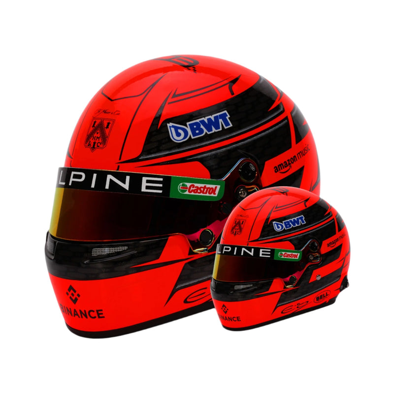 Bell 1:2 Scale F1 Mini Helmet Esteban Ocon 2024 Alpine - FAST RACER