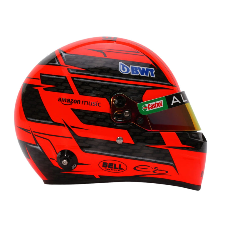 bell full face helmet amazon Bell 1:2 Scale F1 Mini Helmet Esteban Ocon 2024 Alpine Formula 1 Team