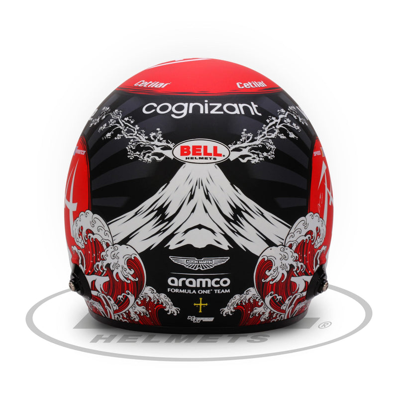 Bell Collectable 1:2 Scale Mini Helmet Fernando Alonso 2024 Aston Martin Japanese GP - FAST RACER