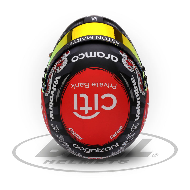 Bell Collectable 1:2 Scale Mini Helmet Fernando Alonso 2024 Aston Martin Japanese GP - FAST RACER