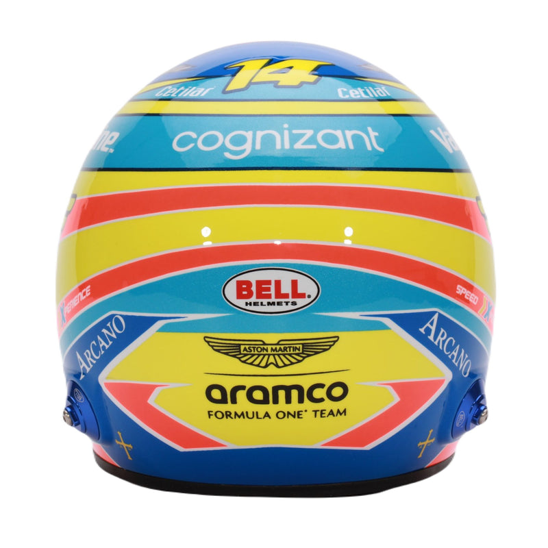 Bell 1:2 Scale F1 Mini Helmet Fernando Alonso 2024 Aston Martin - FAST RACER