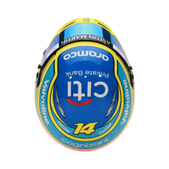 Bell 1:2 Scale F1 Mini Helmet Fernando Alonso 2024 Aston Martin - Top - Fast Racer