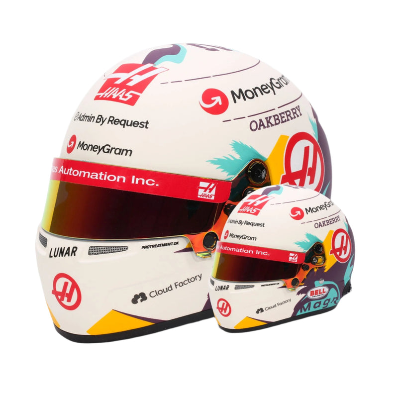 Bell 1:2 Scale Mini Helmet Kevin Magnussen 2024 Haas F1 Team - FAST RACER