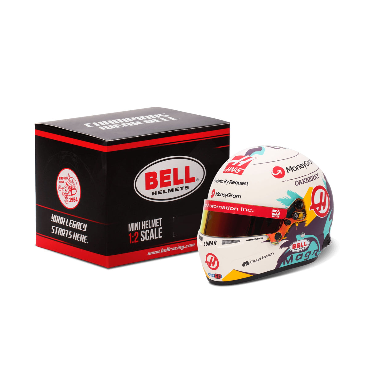 Bell 1:2 Scale Mini Helmet F1 Kevin Magnussen 2024 Haas - Fast