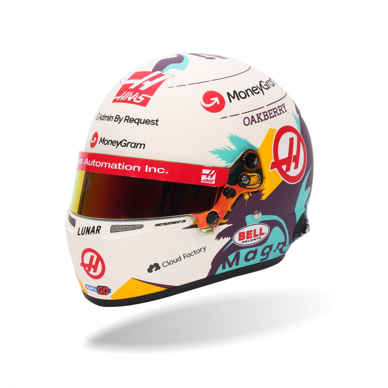 Bell 1:2 Scale Mini Helmet Kevin Magnussen 2024 Haas F1 Team - FAST RACER