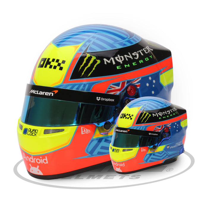 Bell 1:2 Scale F1 Mini Helmet Oscar Piastri 2024 Mclaren - Normal and Small Size - Fast Racer