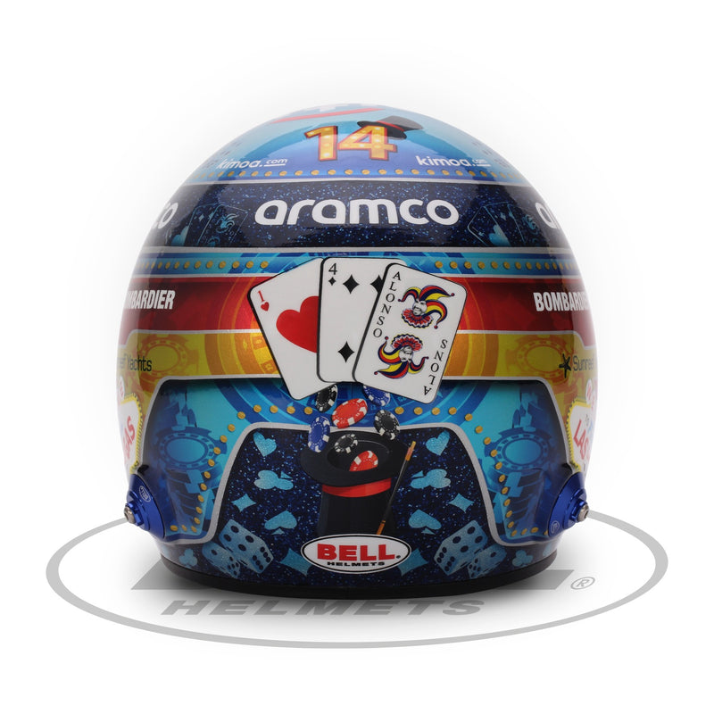 Bell Collectable 1:2 Scale Mini Helmet Fernando Alonso 2023 Aston Martin Las Vegas GP - FAST RACER