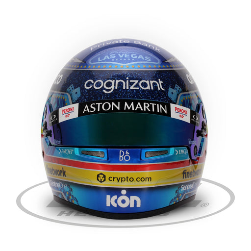 Bell Collectable 1:2 Scale Mini Helmet Fernando Alonso 2023 Aston Martin Las Vegas GP - Front - Fast Racer