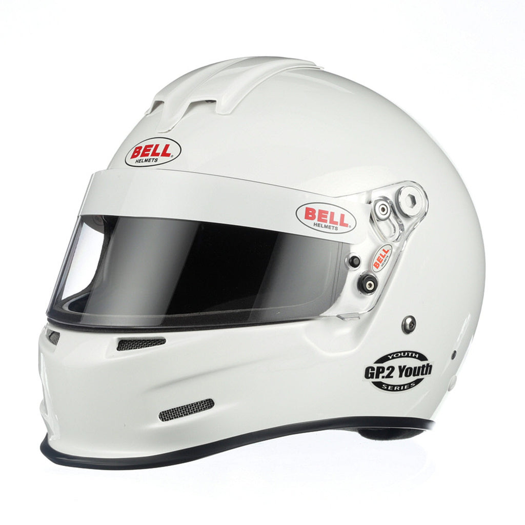 Bell GP2 Youth Kart and Auto Racing Helmet SFI 24.1, SFI 24.1 | White