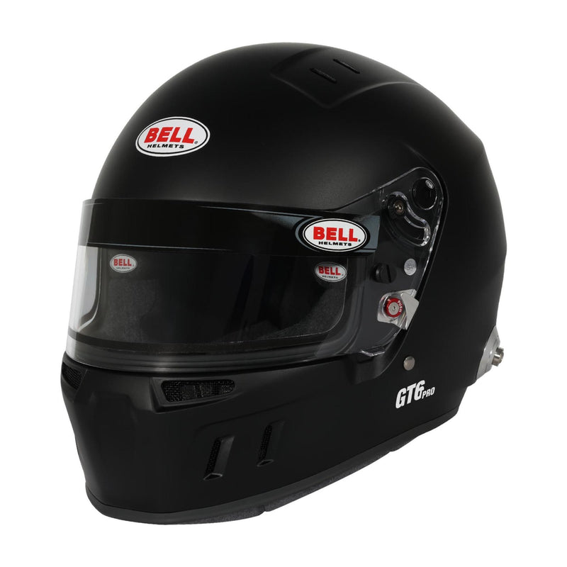 Main left view of the Bell GT6 PRO Racing Helmet - Snell SA2025 / FIA8859 in Black color at FAST RACER