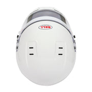 Top view of the Bell GT6 PRO Racing Helmet - Snell SA2025 / FIA8859 in White color at FAST RACER