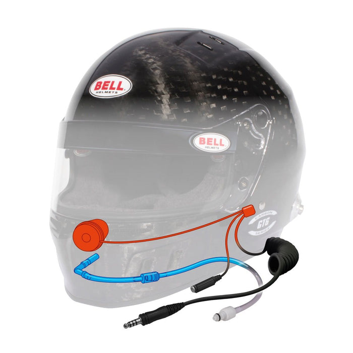 Bell GT6 RD Carbon-4C Hans - Snell SA2020, FIA8859 Racing Helmet With Radio, Drinking Tube, 4-pin IMSA  Connector - Fast Racer