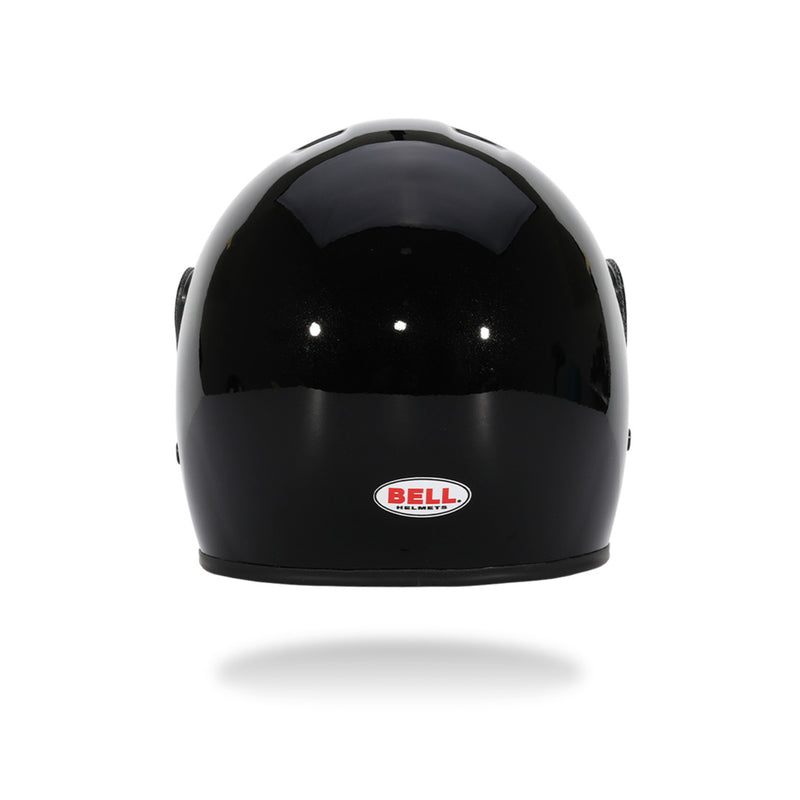 Rear view of the Bell 1:2 Scale Mini Helmet K1 Signature / 2026 Model in Metallic Black Color at FAST RACER