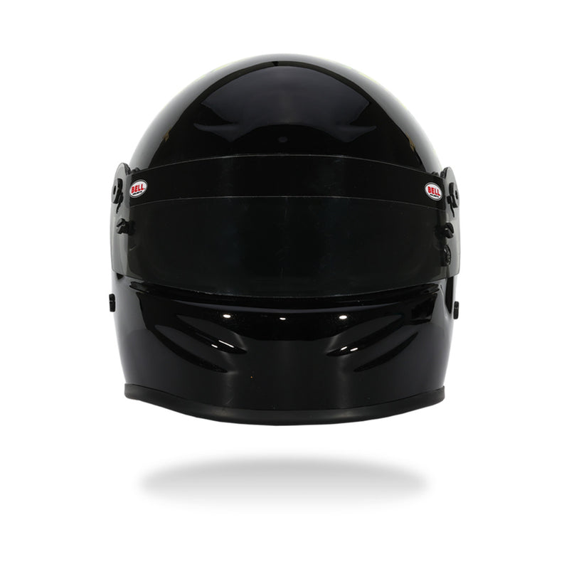 Front view of the Bell 1:2 Scale Mini Helmet K1 Signature / 2026 Model in Metallic Black Color at FAST RACER