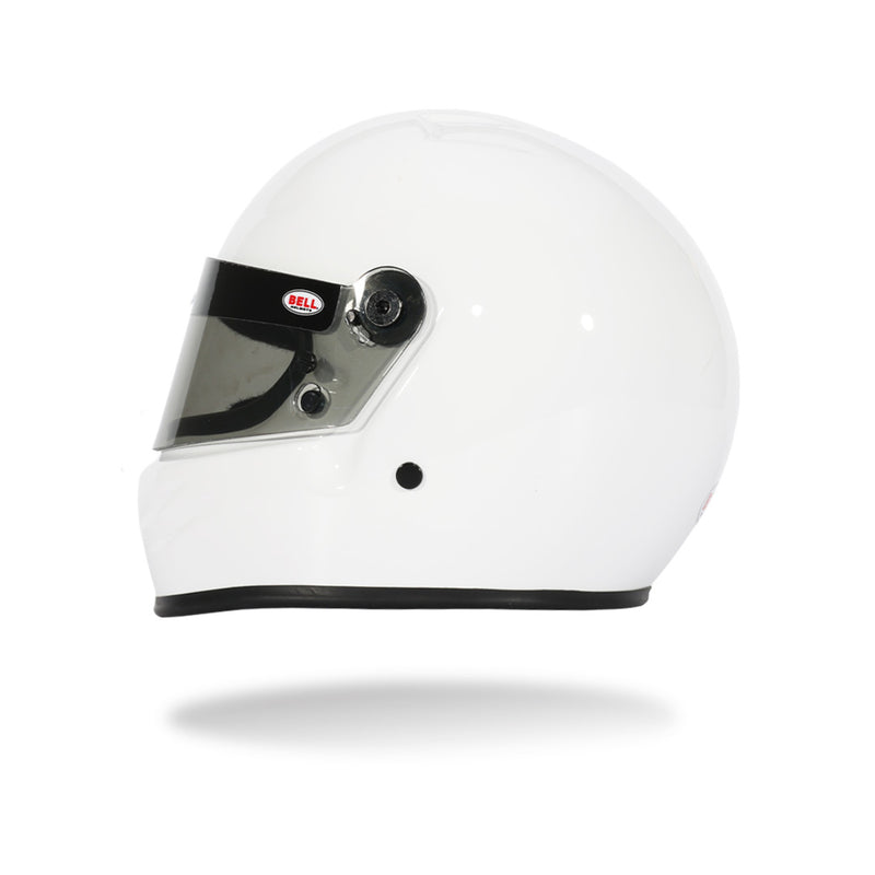 Left view of the Bell 1:2 Scale Mini Helmet K1 Signature / 2026 Model in White Color at FAST RACER