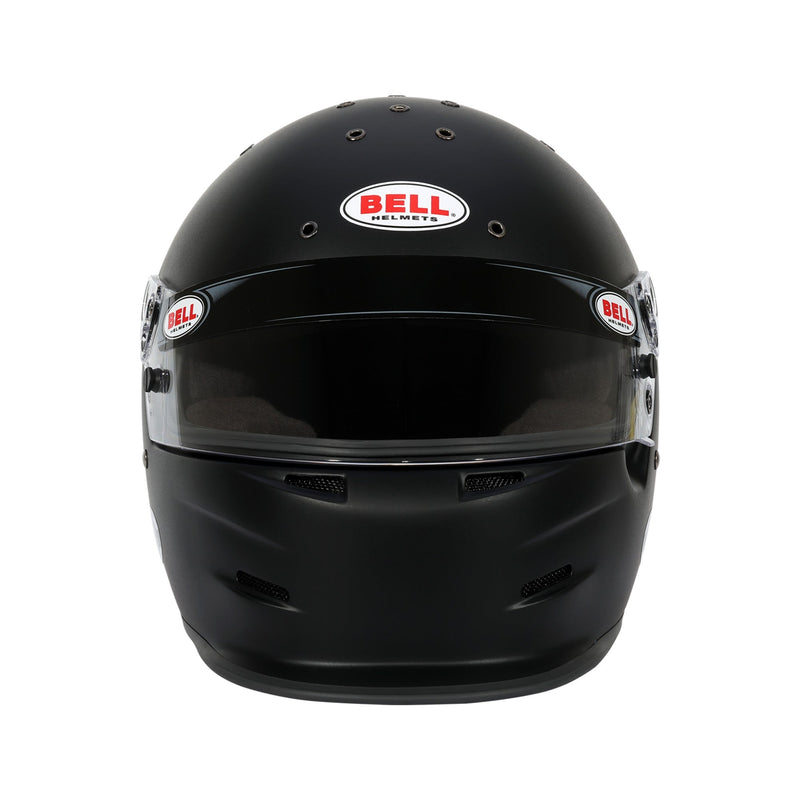 Front view of the Bell K1 SPORT Multi - Use Kart / Auto Racing Helmet - Snell SA2025 in Black color at FAST RACER