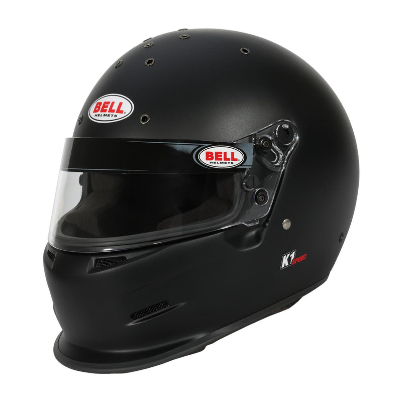 Main left view of the Bell K1 SPORT Multi - Use Kart / Auto Racing Helmet - Snell SA2025 in Black color at FAST RACER