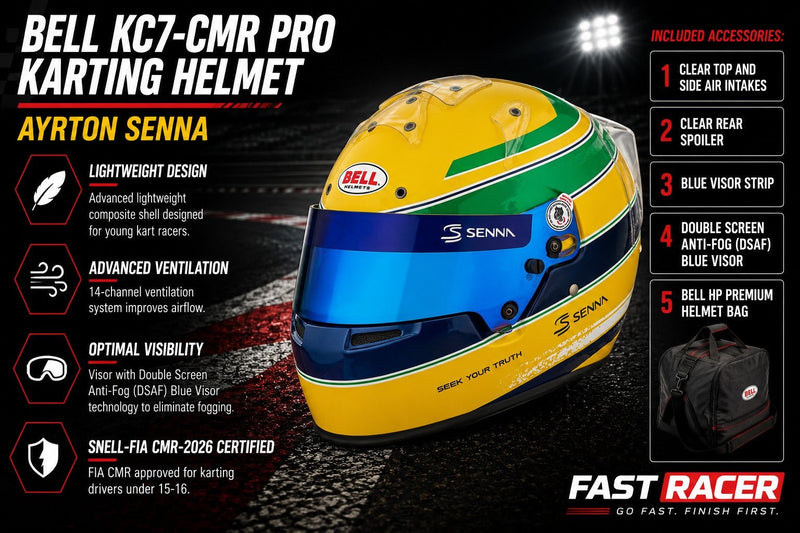 Bell KC7-CMR Ayrton Senna Kart Helmet