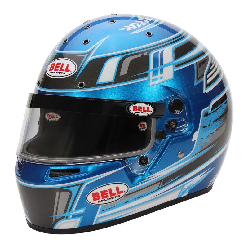 Bell KC7 - CMR Champion Anthracite/Blue Kart Helmet - FIA/Snell CMR / FREE GIFT - FAST RACER