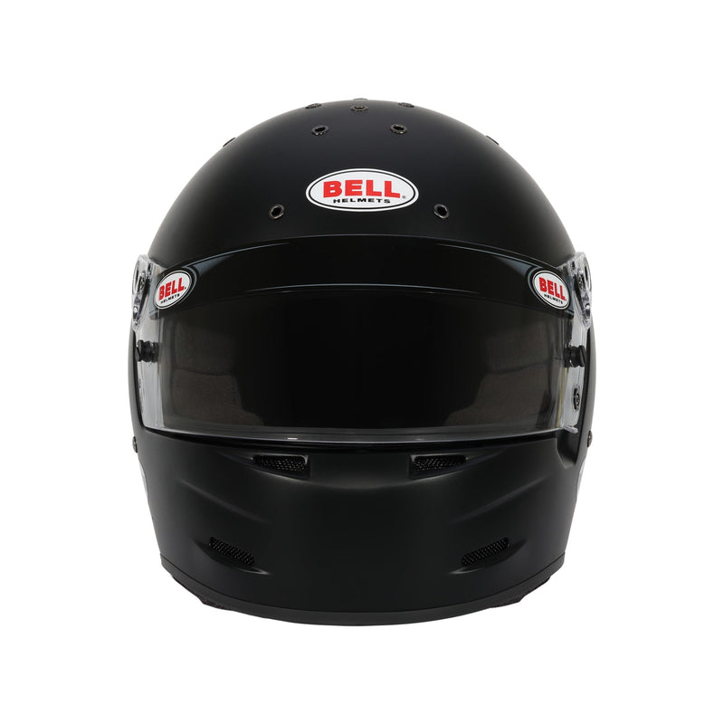 Full front view of the Bell M8 SPORT Multi - Purpose Racing Helmet - Snell SA2025 in Black color at FAST RACER