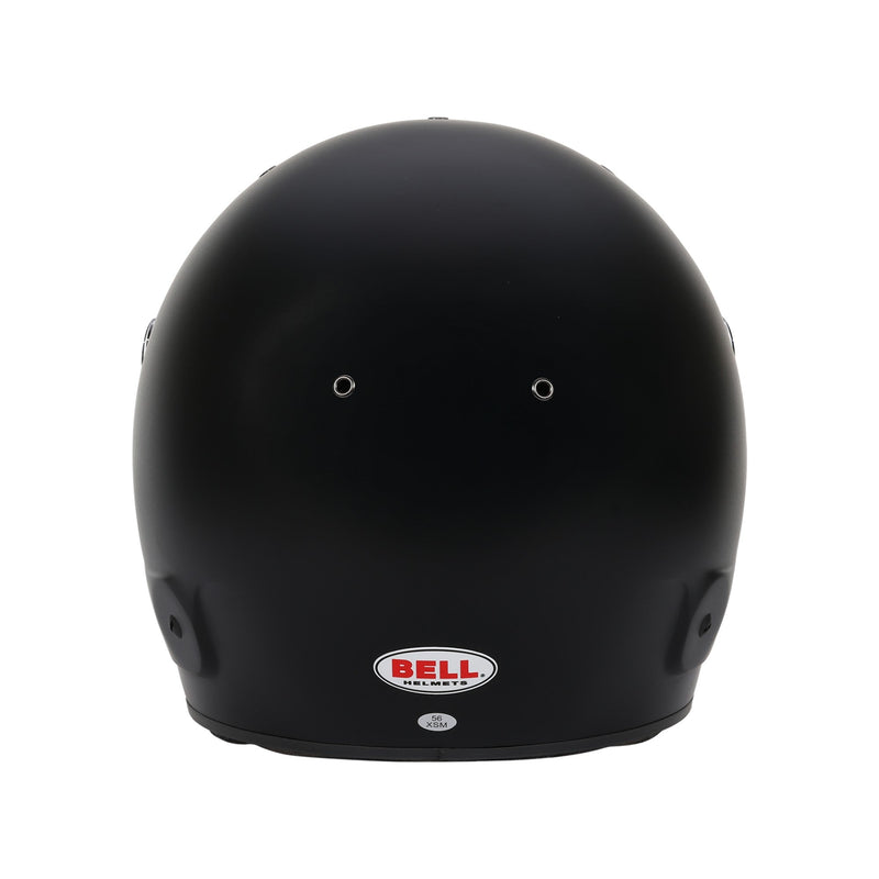 Rear view of the Bell M8 SPORT Multi - Purpose Racing Helmet - Snell SA2025 in Black color at FAST RACER