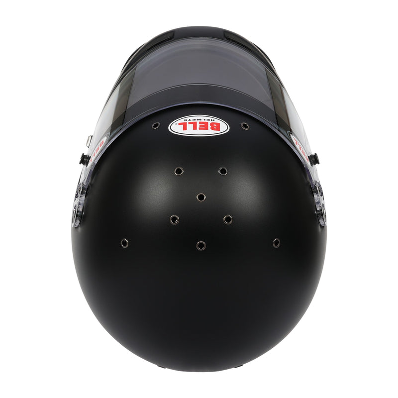 Top view of the Bell M8 SPORT Multi - Purpose Racing Helmet - Snell SA2025 in Black color at FAST RACER