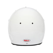 Rear view of the Bell M8 SPORT Multi - Purpose Racing Helmet - Snell SA2025 in White color at FAST RACER