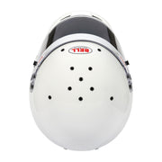 Top view of the Bell M8 SPORT Multi - Purpose Racing Helmet - Snell SA2025 in White color at FAST RACER