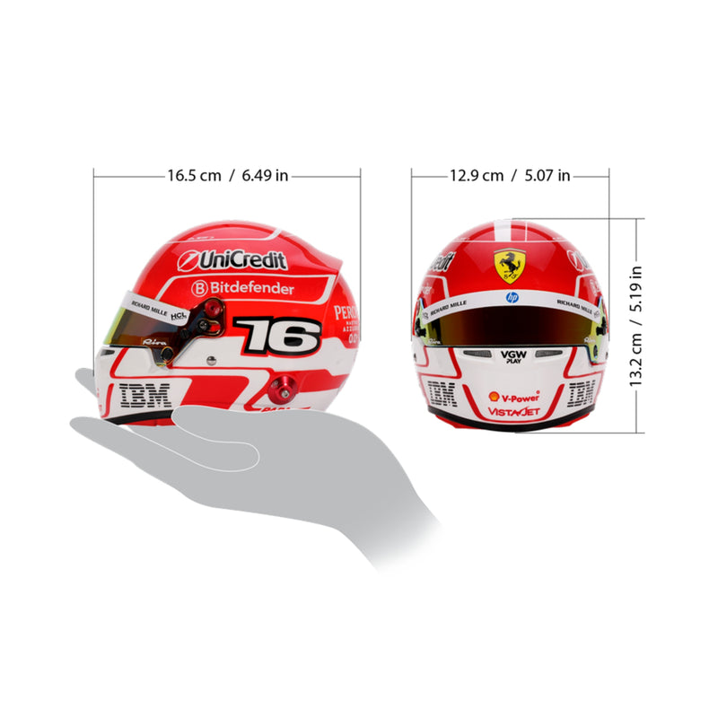 f1 football helmet Bell 1:2 Scale F1 Mini Helmet Charles Leclerc | Ferrari