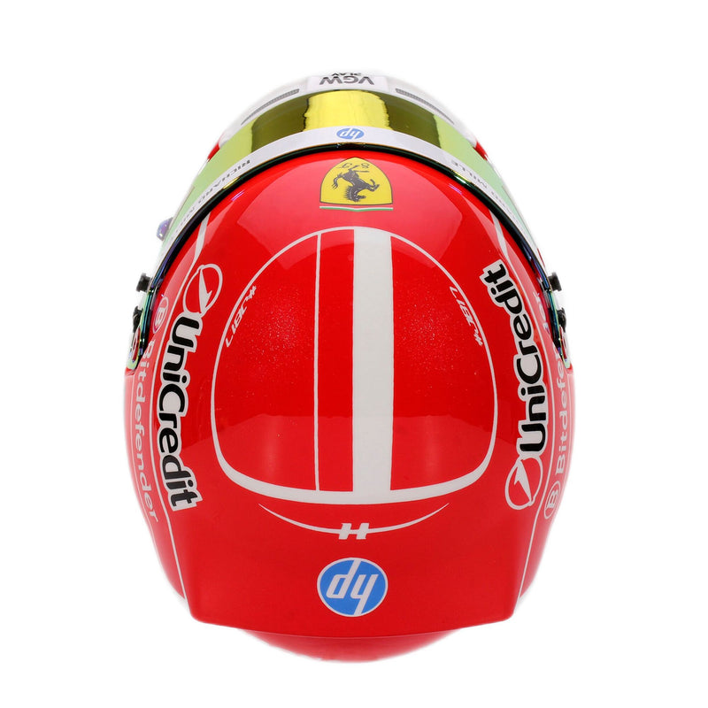 f1 football helmet Bell 1:2 Scale F1 Mini Helmet Charles Leclerc | Ferrari