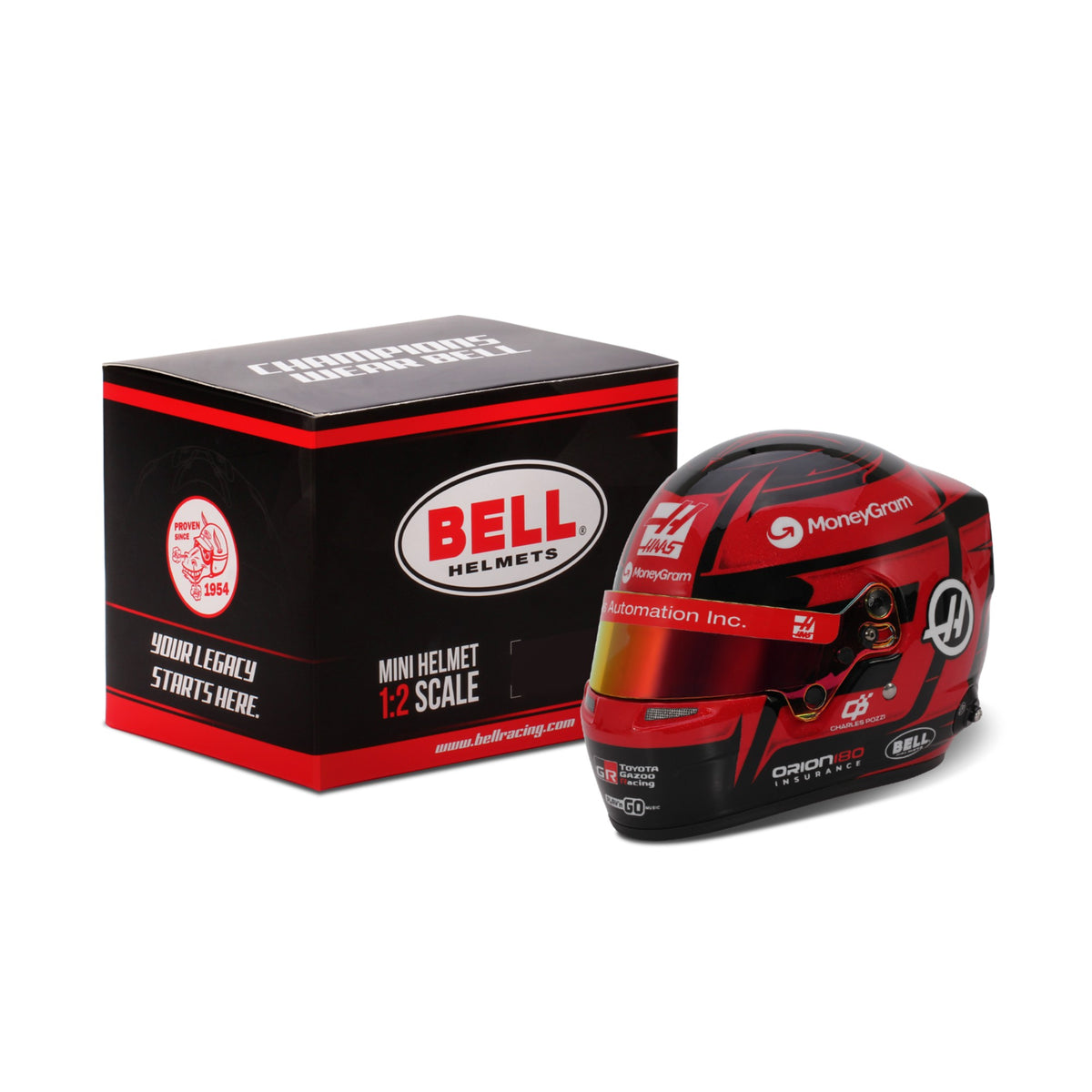 Bell 1:2 Scale F1 Mini Helmet Esteban Ocon | Haas