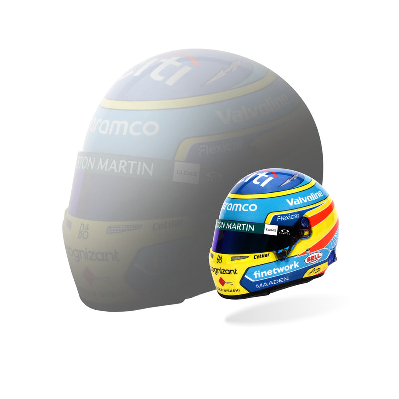 Bell 1:2 Scale F1 Mini Helmet Fernando Alonso / Aston Martin