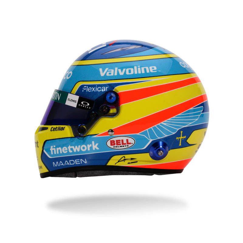 Bell 1:2 Scale F1 Mini Helmet Fernando Alonso / Aston Martin - 2025 F1 Season - FAST RACER