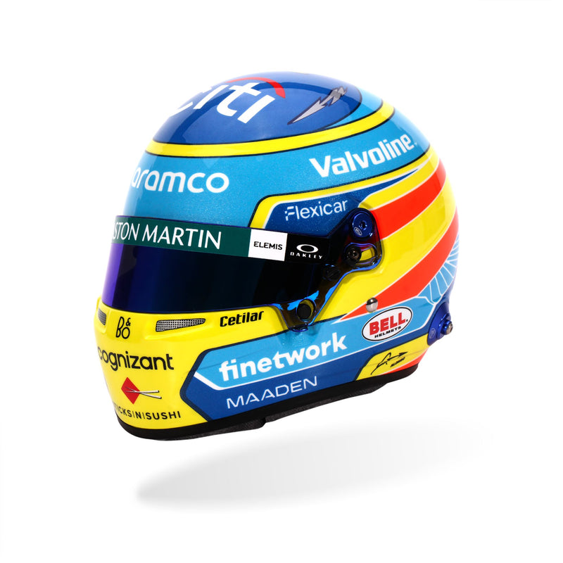 Bell 1:2 Scale F1 Mini Helmet Fernando Alonso / Aston Martin - 2025 F1 Season - FAST RACER
