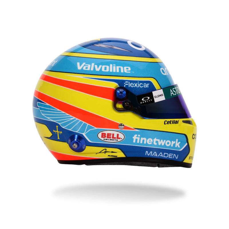 Bell 1:2 Scale F1 Mini Helmet Fernando Alonso / Aston Martin - 2025 F1 Season - FAST RACER