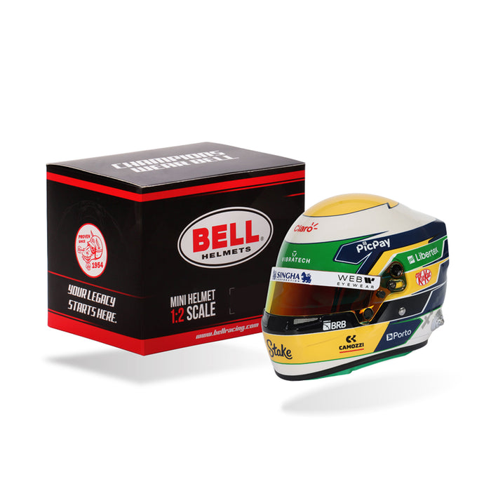 Bell 1:2 Scale F1 Mini Helmet Gabriel Bortoleto / Kick Sauber - 2025 F1 Season - FAST RACER