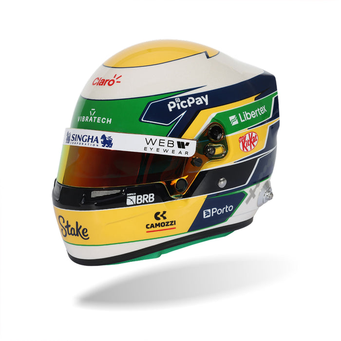 Bell 1:2 Scale F1 Mini Helmet Gabriel Bortoleto / Kick Sauber - 2025 F1 Season - FAST RACER
