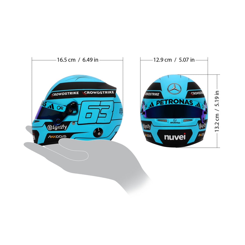 Bell 1:2 Scale F1 Mini Helmet George Russell / Mercedes - 2025 F1 Season - FAST RACER