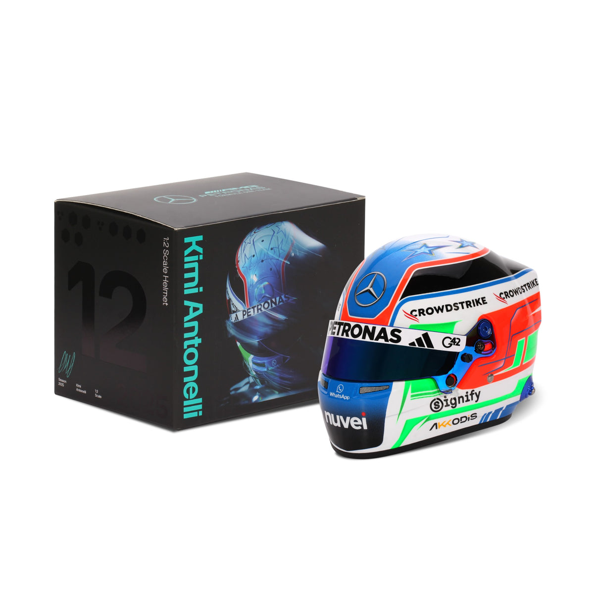 Bell 1:2 Scale F1 Mini Helmet Kimi Antonelli / Mercedes