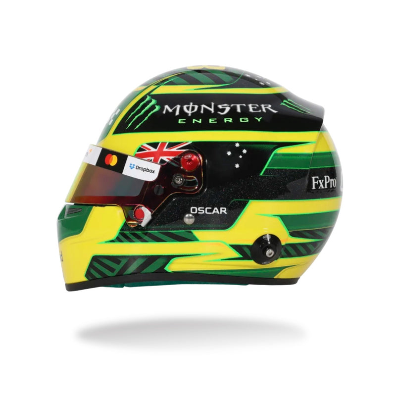Left View of the Bell Oscar Piastri 1:2 Scale F1 Mini Helmet - 2026 F1 Australian GP at FAST RACER